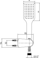 Душевой гарнитур E.C.A. Tiera 102117342EX