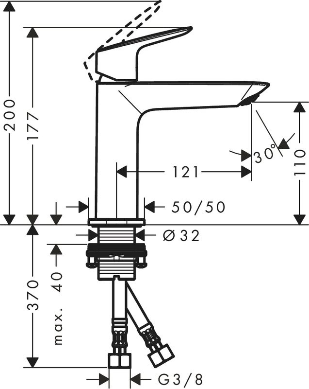 Смеситель для раковины Hansgrohe Logis Fine 110 71252000