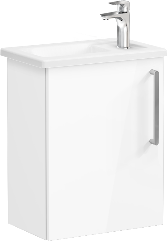 Тумба с раковиной VitrA Root Flat 45 L белый глянец