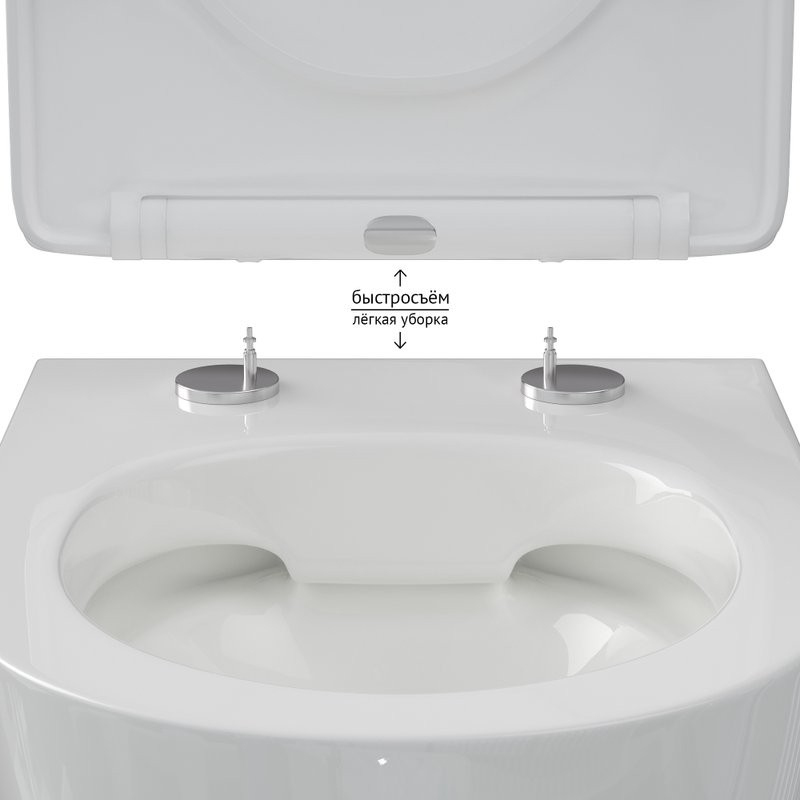 Унитаз подвесной Berges Okus Rimless 081127 белый, с микролифтом