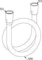 Душевой шланг Kludi Suparaflex Silver 6107191-00 125 см