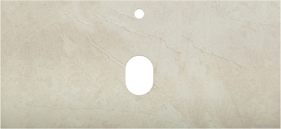 Тумба под раковину со столешницей BelBagno Kraft 100 подвесная, матовая бежевая, столешница kep-100-mco