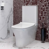 Унитаз-компакт напольный Teymi Ellie T40801 с микролифтом, безободковый, белый