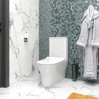 Унитаз-компакт напольный Teymi Ellie T40801 с микролифтом, безободковый, белый