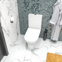 Унитаз-компакт напольный Teymi Ellie T40801 с микролифтом, безободковый, белый