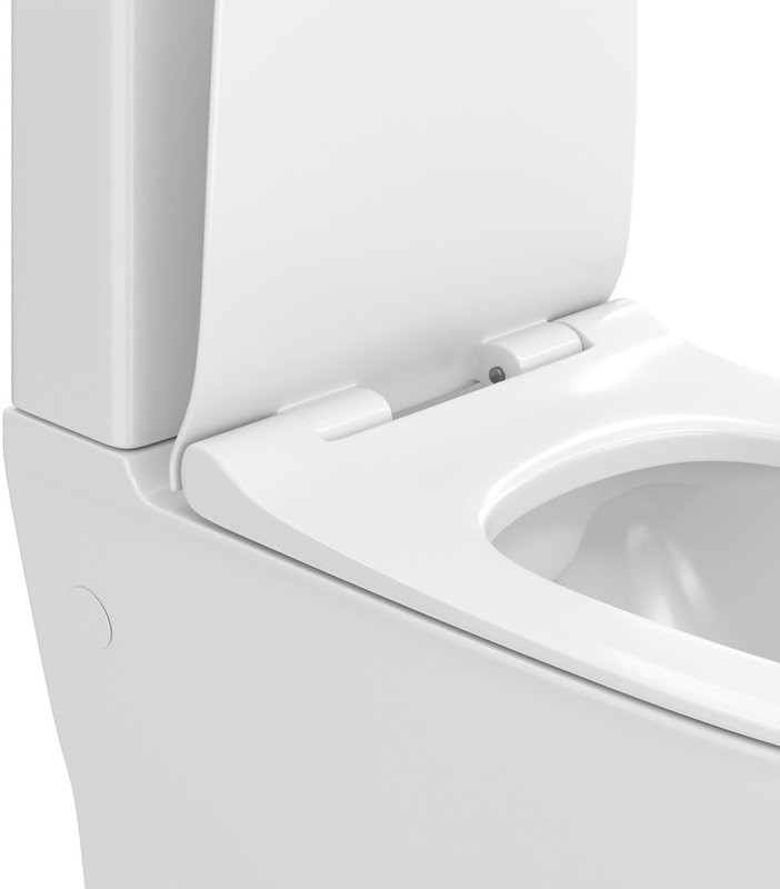 Унитаз-компакт напольный Teymi Ellie T40801 с микролифтом, безободковый, белый