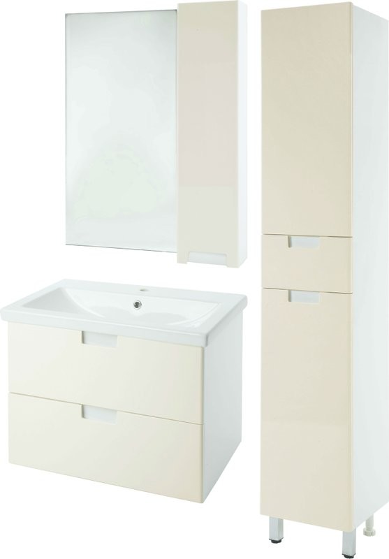 Зеркало Bellezza Пегас R 70 бежевое