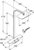 Душевая стойка Kludi Cockpit Discovery 8020091-00 Душевая стойка Kludi Cockpit Discovery 8020091-00