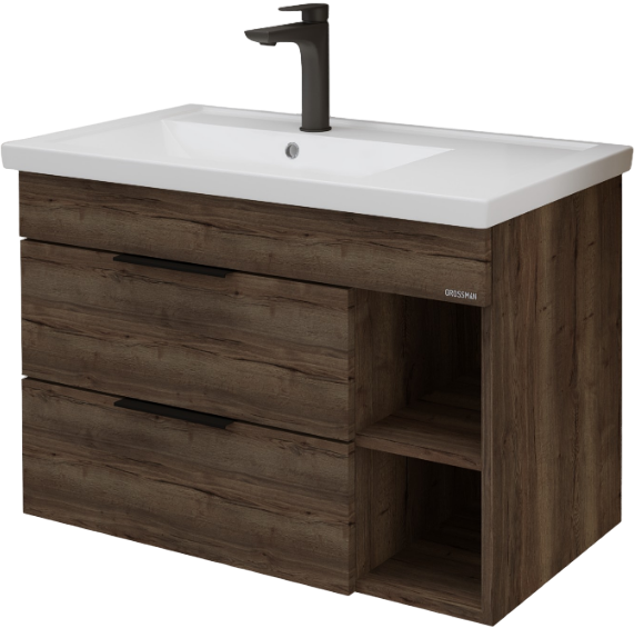 Тумба под раковину Grossman Форта 80 темный дуб