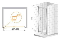 Душевая дверь в нишу Cezares Anima ANIMA-W-BS-80-P-Cr