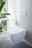 Комплект Унитаз подвесной VitrA Shift 7742B003-0075 белый глянцевый + Крышка Integra Square 191-003-009 с микролифтом + Инсталляция Geberit Duofix Delta 458.124.21.1 3 в 1 с кнопкой смыва, хром + Звукоизоляция