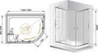 Душевой уголок Cezares Anima ANIMA-W-RH-2-120/100-C-Cr-L