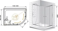 Душевой уголок Cezares Anima ANIMA-W-RH-2-120/100-C-Cr-L Душевой уголок Cezares Anima ANIMA-W-RH-2-120/100-C-Cr-L