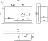 Мойка кухонная Steel Hammer SH 7851-R GRAFIT графит Мойка кухонная Steel Hammer SH 7851-R GRAFIT графит