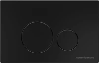 Комплект Унитаз подвесной Ceramicanova Play CN3001 безободковый, с микролифтом + Инсталляция Envision CN1001B + Кнопка Round, черная матовая