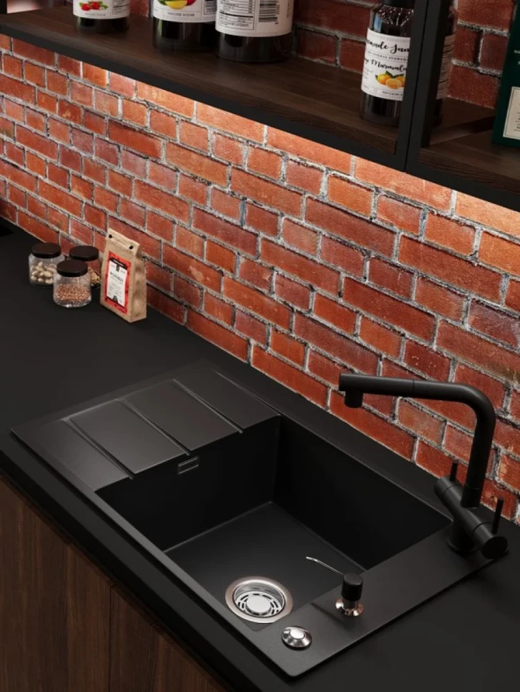 Мойка кухонная Emar Quartz EMQ-1780.Q Оникс