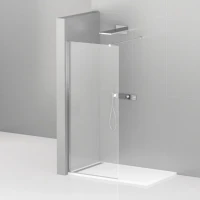 Душевая перегородка Cezares Liberta -L-1-120-120-C-Cr профиль хром, стекло прозрачное