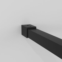 Душевая перегородка Niagara Nova NG-670-10ВLACK 100х195, профиль матовый черный, стекло прозрачное, с полкой