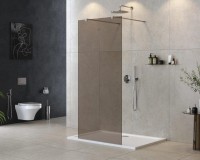 Душевая перегородка Cezares Liberta -L-2-100-120-BR-Cr профиль хром, стекло бронза