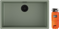Комплект Мойка Omoikiri Yamakawa 75-Integra-WG wind green + Измельчитель Nagare slim 1250