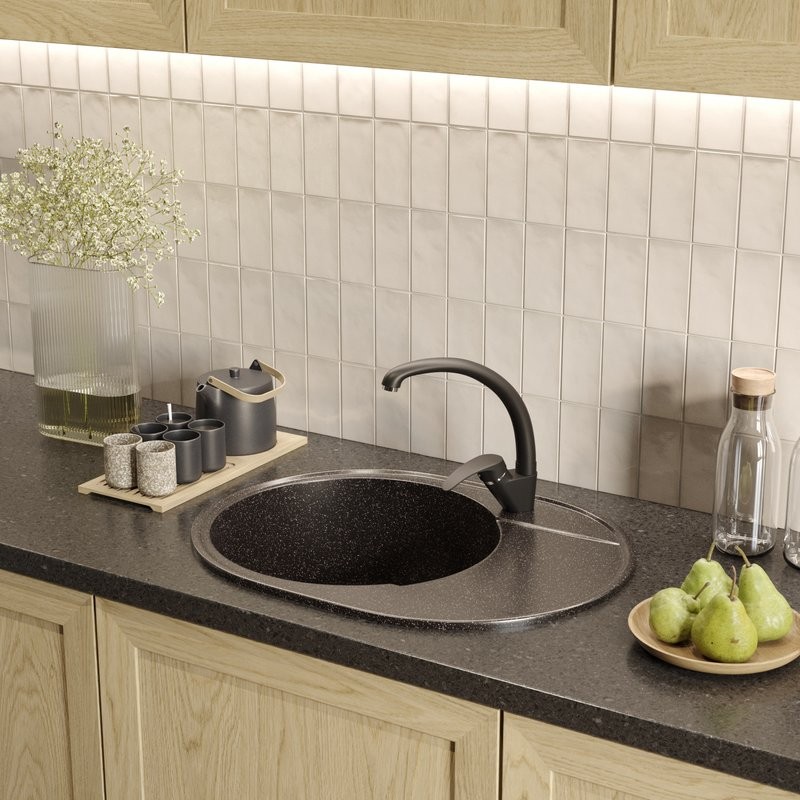 Мойка кухонная Domaci Палермо PR-610-004 черная