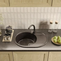 Мойка кухонная Domaci Палермо PR-610-004 черная Мойка кухонная Domaci Палермо PR-610-004 черная