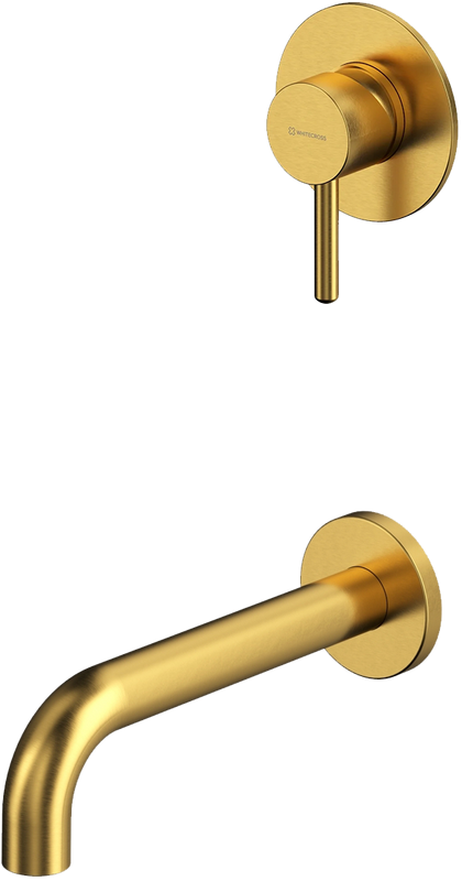 Смеситель для раковины WHITECROSS Y YSET03GLB С ВНУТРЕННЕЙ ЧАСТЬЮ, брашированное золото