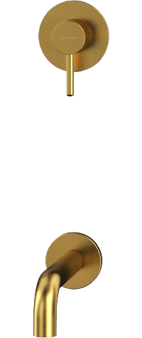 Смеситель для раковины WHITECROSS Y YSET03GLB С ВНУТРЕННЕЙ ЧАСТЬЮ, брашированное золото