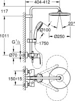 Душевая стойка Grohe Tempesta Cosmopolitan System 250 26673000