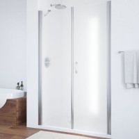 Душевая дверь в нишу Vegas Glass EP-F-2 115 08 10 R профиль глянцевый хром, стекло сатин