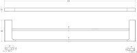 Полотенцедержатель Cezares Slider THD-80-GM оружейная сталь