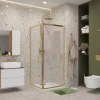 Душевой уголок Niagara Nova NG-42-10AG-A110G 100x110 профиль золото, стекло прозрачное