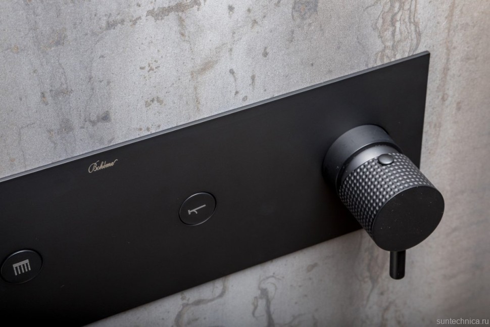 Душевой комплект Boheme Fusion 130-B С ВНУТРЕННЕЙ ЧАСТЬЮ, чёрный