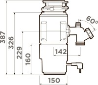 Комплект Мойка Omoikiri Kasen 53-26 INT IN нержавеющая сталь + Измельчитель Nagare slim 1250