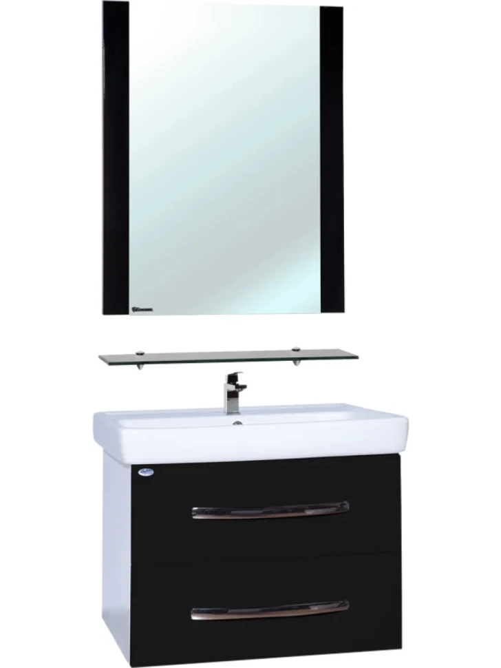 Мебель для ванной комнаты Bellezza Рокко 80 подвесная, черная