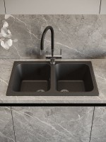 Мойка кухонная Domaci Болонья М-20-007 антрацит Мойка кухонная Domaci Болонья М-20-007 антрацит