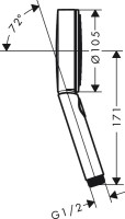 Душевая лейка Hansgrohe Pulsify Select 105 3jet 24111670 матовый черный