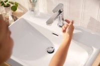 Смеситель для раковины Hansgrohe Rebris S 72517000 с донным клапаном, хром