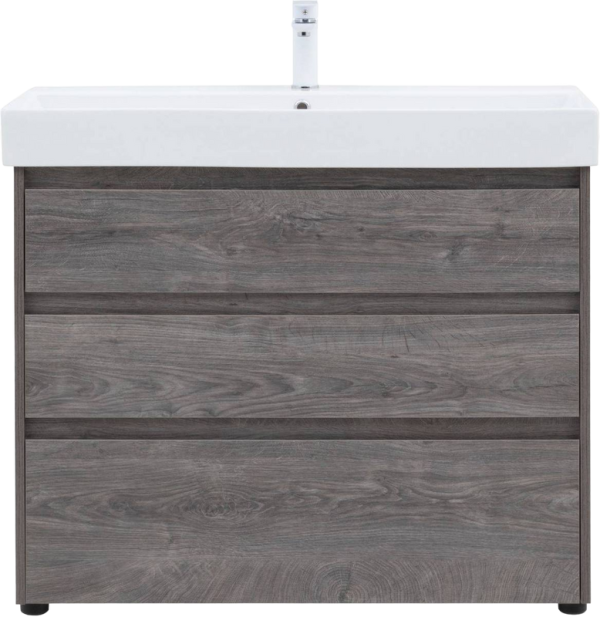 Тумба под раковину Aquanet Nova Lite 100 напольная, дуб рошелье, 3 ящика