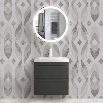 Мебель для ванной Art&Max Platino 60, подвесная, серый матовый