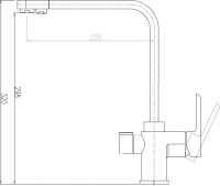 Смеситель для кухни Zorg Sanitary ZR 334 YF-NICKEL никель