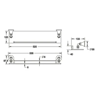 Полка Rose RG12 RG1219 50 см, хром Полка Rose RG12 RG1219 50 см, хром