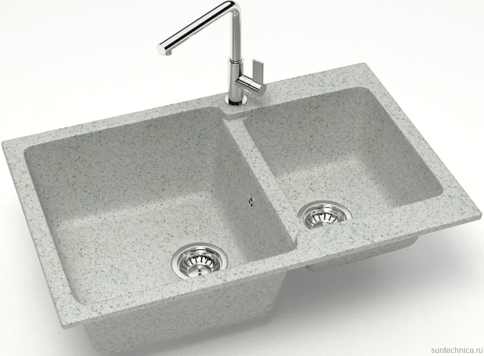 Мойка кухонная AZARIO Grand 00079906 светло-серая