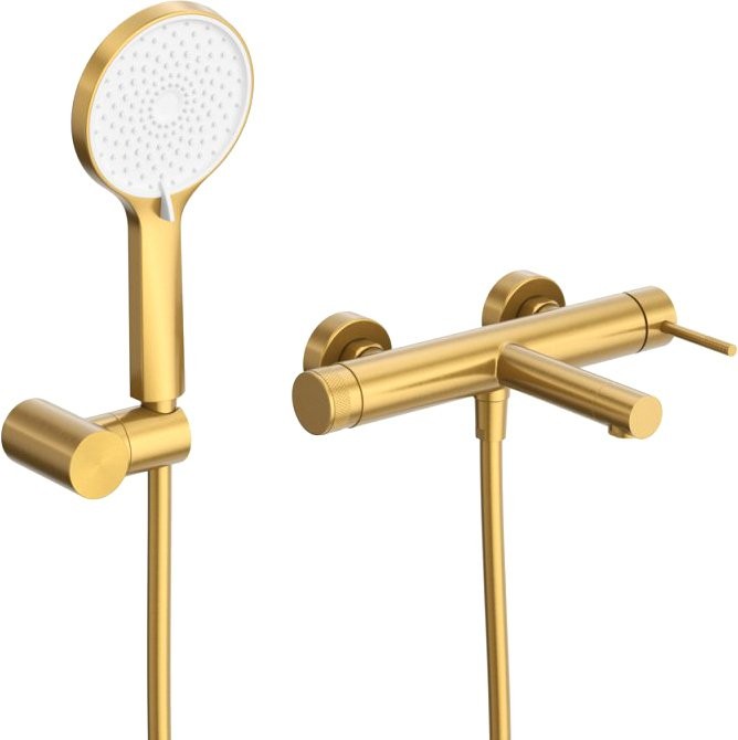 Смеситель для ванны с душем Cezares Relax RELAX-VD-BORO брашированное золото