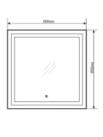 Зеркало Comforty Квадрат 90 сенсорное, с подсветкой