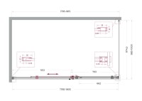 Душевой уголок BelBagno Soft Close-2 AH-1-180/100-C-Cr профиль хром