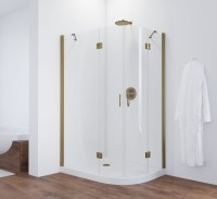 Душевой уголок Vegas Glass AFS-F 120*110 05 01 L профиль бронза, стекло прозрачное