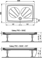 Поддон для душа Ravak Galaxy Pro Gigant Pro 120x80 с сифоном