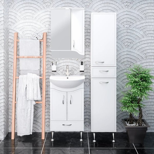 Мебель для ванной комнаты Runo Севилья 50, напольная, раковина Уют 50