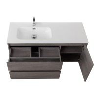 Тумба с раковиной BelBagno Kraft L, 100 2 ящика, дверца, cemento grigio